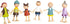 6-Piece Set Small Foot Wooden Bending Doll Family - Poseable Dollhouse Figures - Flexible Wooden Dolls with Bendable