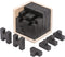 Wooden Brain Teaser Puzzle, Skills Builder Educational Toy for Kids and Adults (Black T and H Shape)