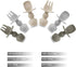 PandaEar 6 Pack Silicone Baby Spoons and Fork Feeding Set - Anti-Choke Self Feeding Utensils for 3 Months+