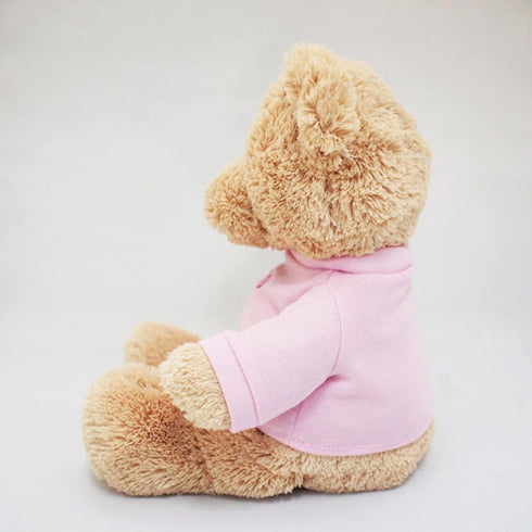 GUND It’s a Girl T-Shirt Teddy Bear Stuffed Animal Plush - Pink, 12”, Tan