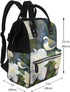 FHEDVBN Backpack Mummy Backpacks Daypack Gardenia Flowers Birds Diaper Bag for Women Multifunction Waterproof for Mom