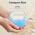 Happyupcity Baby After-Bath Powder Puff Container Jars Empty Refillable Plastic Soft Face Body Powder Box with Sifter