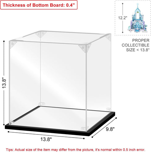 Acrylic Display Case for Collectibles, Assemble Clear Acrylic Box for Lego 43172 Castle Building Toys