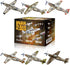 24 Pack War Glider Planes – Toy Glider Plane with 6 Different Designs, Easy Assembly, Party Favors for Kids, Birthday &