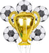 Soccer Party Balloons Set, Championship Trophy Balloon and Soccer Foil Balloons for Themed Party Decoration
