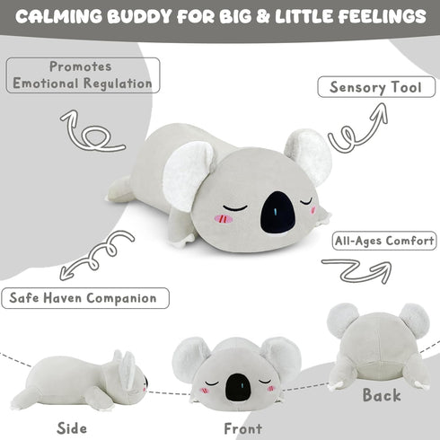 23.6 Inch TOYSYM Weighted Stuffed Animals Koala, Koala Plush with Weighted Beads, Cute Plushie Pillow Gifts for Adults