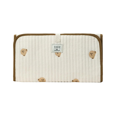 GKOXUQ Portable Baby Changing Pad Foldable & Water Proofing Mat Built-in Mesh Pocket