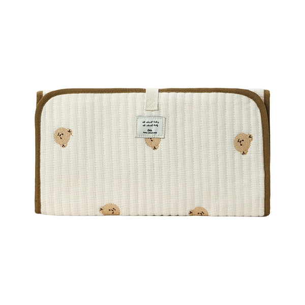 GKOXUQ Portable Baby Changing Pad Foldable & Water Proofing Mat Built-in Mesh Pocket