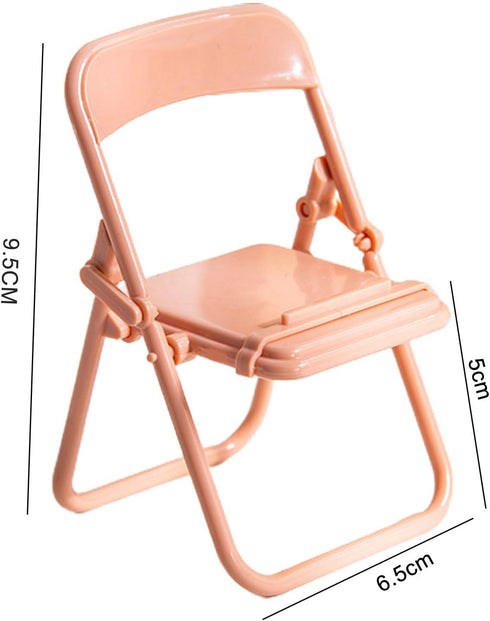 5Pcs Multicolour Simulation Mini Folding Back Small Chair Model Dollhouse Doll House Miniature Plastic Scene Props for Micro Landscape Dollhouse Furniture Mini Chair Dollhouse Accessories (1/12)