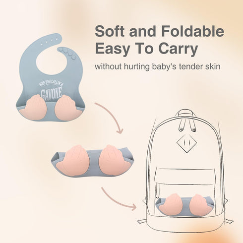 Teasin' Teethers Funny Silicone Baby Bib with Pocket