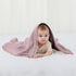 Knitted Baby Blanket for Boys & Girls, 100% Cotton Receiving Swaddle Crib Blanket, 40 x 31 (Dusty Rose)