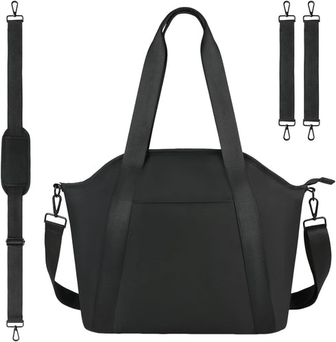 Generic Stroller Diaper Bag - Waterproof Supplies Storage, Mom Bag Milk Bottle Holder, Large Capacity Tote | Wet Wipes