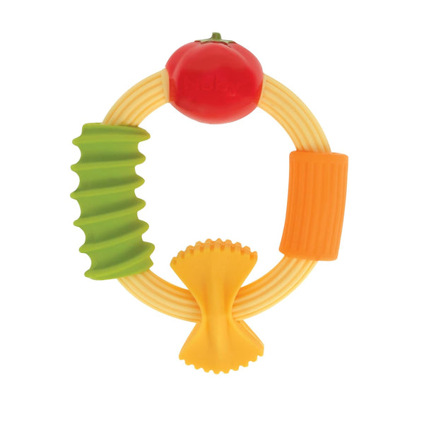 Nuby Pasta Ring Teether - 3+ Months - Soft, Silicone, Multi-Textured, Easy