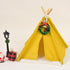 Minamzee 1:12 Dollhouse Camping Bed Tent, Mini Green Cloth Tent with Carpet, Miniature Outdoor Furniture Accessories