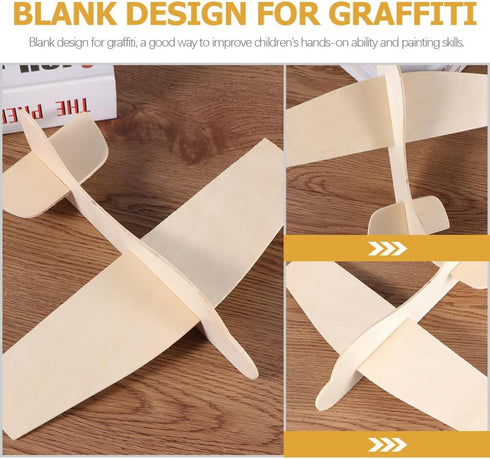 20Pcs Toddmomy Wooden Model Airplane Wood Planes DIY Balsa Wood Airplane Kits Wooden Toy Plane Handicraft for Birthday