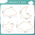 Kathfly4 Pieces Boho Nursery Cloud Star Wall Decor Wooden Babyroom Moon Rattan Wall Decor Wooden Rainbow for Children