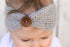 QandSweet Baby Girl Knitting Turban Head Wrap Headbands with Button Hairbands