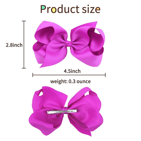 Oaoleer 40Pcs 4.5" Hair Bows Clips Grosgrain Ribbon, Alligator Clips for Baby Girls Infants Toddlers Kids