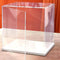 MECC Openable Clear Acrylic Display Case-Assemble Countertop Box with White Base for Display-Clear