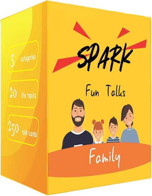 Real-Fun Conversation Cards for Family - 250 Cards for Fun & Deep Talks, Family Card Games for All Ages