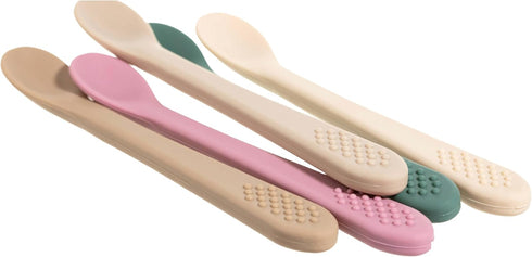 Set, Baby Feeding Silicone Bib, Bowl & Spoons for Self-Feeding First Stage Baby Essentials Gum Friendly, BPA-Free, Easy