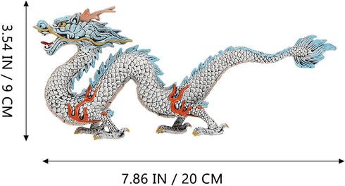 Gemini&Genius Chinese Dragon Toys - 2024 Year of The Sea Dragon Mascot Action Figures for Spring Festival