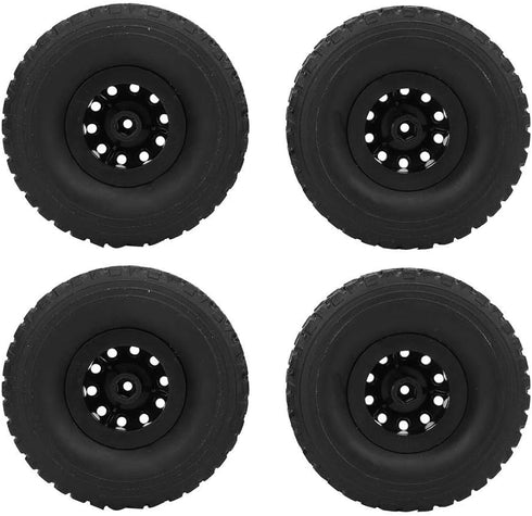 4PCS Rubber Wheel Tyres for RC Car, Antiwear, Fits WPL C-34 1/16 4WD Military Truck