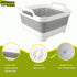 Bath Toy Storage Basket Bin: Collapsible Bathtub Toys Holder Bucket & Portable Bathroom Shower Caddy Organizer