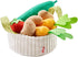 HABA Play Food Set - Soft Veggie Basket with Cucumber, Tomato, Carrots