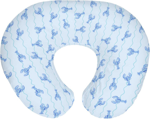 Blue Lobster Bows Stripe Baby Nursing Pillow Covers for Boy Girl Lobsters
