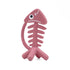 3D Fish Teething Toys for Babies 0-6 Months, 100% Silicone Teether Ring for Teething Relief (Pink)-Bebe