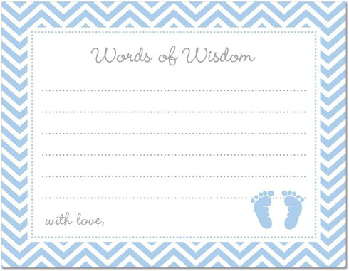 MyExpression.com 48 Count Blue Baby Feet Footprint Advice Cards