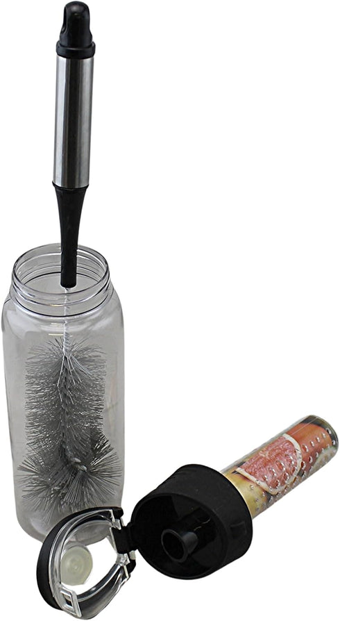 2-Piece Stainless Steel Bottle Brush Set, Multipurpose Cleaning Brushes for Bottles & Glasses
