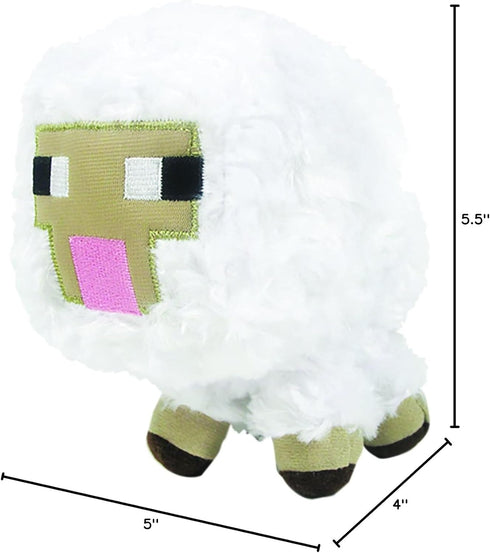 Minecraft Baby Sheep Plush Toy, Soft Yellow Stuffed Animal Figure, 5.5" Tall, Ages 12+ Months