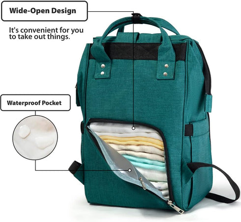 Backpack Backpack KiddyCare Diaper | Travel for Mom with Baby Diaper Bags and Changing Station Multipurpose Waterproof
