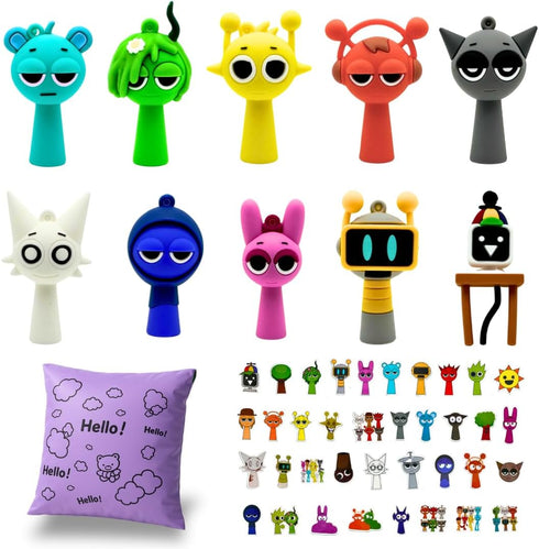 Mini Toys Figures Set Sky, Mr. Fun Computer, Simon & More Collectible