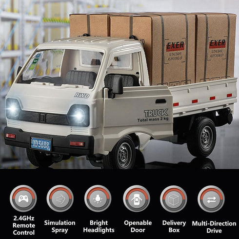 Truck,1:16 2.4GHz 3 Remote Control Car RC Kei Scale RC Transporter Pickup Truck, All Terrain RC Transport Cars