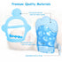 Vicloon 2Pcs 0-6 Silicone Teething Mitt, Baby Teething Mitten with Adjustable Strap, Crinkle Sound and Textured, Self