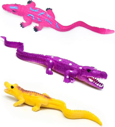 10Pcs Alligator Toy Animal Figure Bath Toys, Color Changing Crocodile Toy for Kids 3 Years and up, Water Table Toys