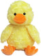 Rose Duck Plush Stuffed Animal, Cute Furry Yellow Duck Toy, Soft Cuddly Hugger for Kids or Girlfriend, 9"