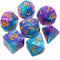 DND Dice Set Lake Blue & Purple Polyhedral RPG Dice for Dungeon and Dragons Table Games Glitter Dice