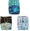 Sigzagor 3 AIll in One Cloth Diapers Nappies for Night AIO Sewn in