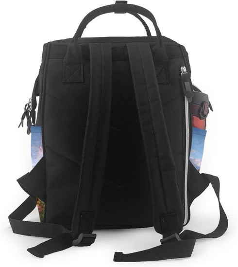 HCBPWVQA Backpack Daypacks Backpack Mommy Cactus Landscape Diaper Bag with Changing Pad and Pacifier Holder