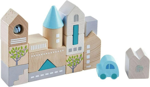 HABA Wooden 18pc Bad Rodach Building Blocks, Made in Germany