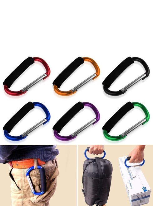Large Stroller Hooks for Mommy, 2 pcs Carabiner Stroller Hook Organizer for Hanging Purses, Diaper Bag, Shopping Bags