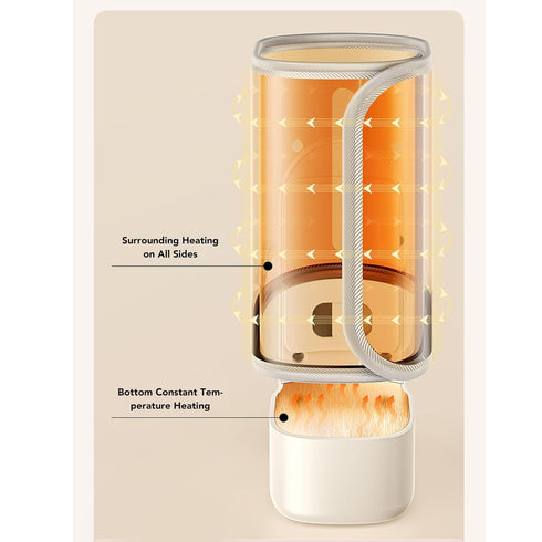 Kikumi 37-55, Portable Baby Bottle Warmer, Fast Heating Adjustable Temperature, Rechargeable, Baby Travel Water