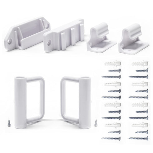 WOMHOM Retractable Baby Gate Hardware Replacement Parts Kit, Full Set Wall Mounting Accessories, Brackets, Screws