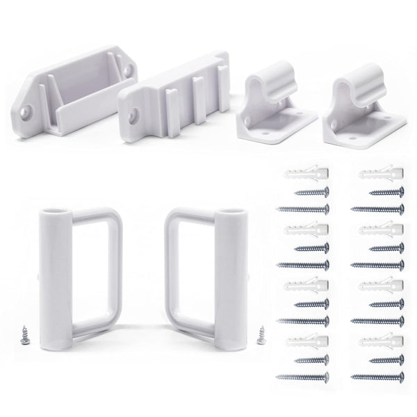 WOMHOM Retractable Baby Gate Hardware Replacement Parts Kit, Full Set Wall Mounting Accessories, Brackets, Screws