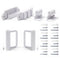 WOMHOM Retractable Baby Gate Hardware Replacement Parts Kit, Full Set Wall Mounting Accessories, Brackets, Screws