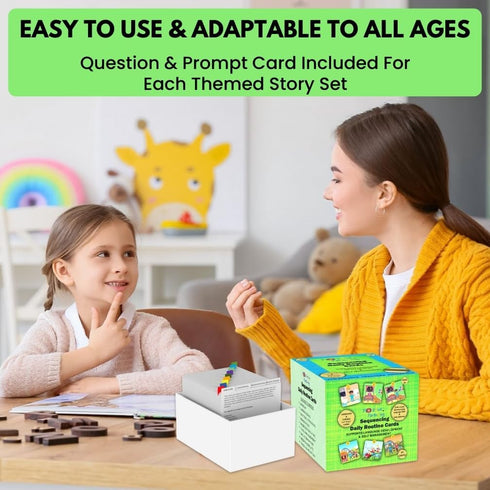 Sequencing Daily Routine Conversation Cards | Learning Material for Social Skills & Emotional Intelligence| Speech